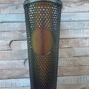 Starbucks black iridescent studded tumbler NWT